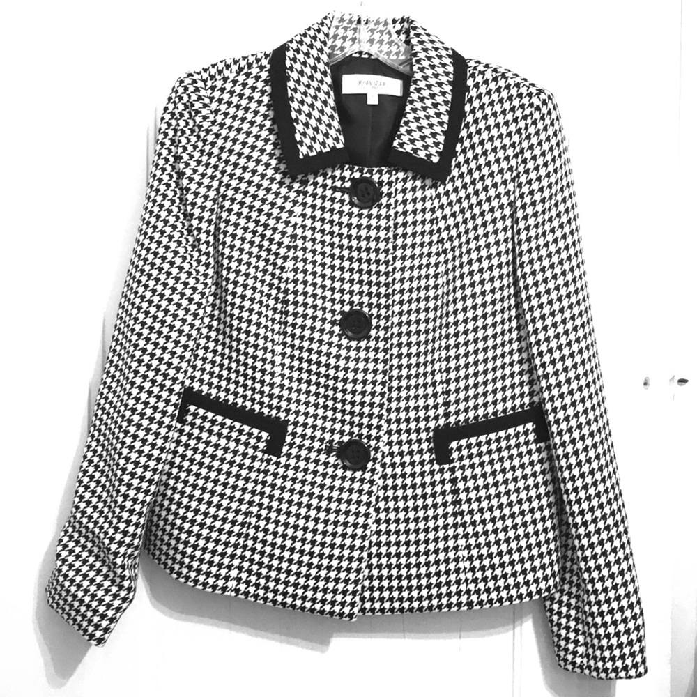 Women’s Jones Studio Houndstooth Dress Jacket Sz 6